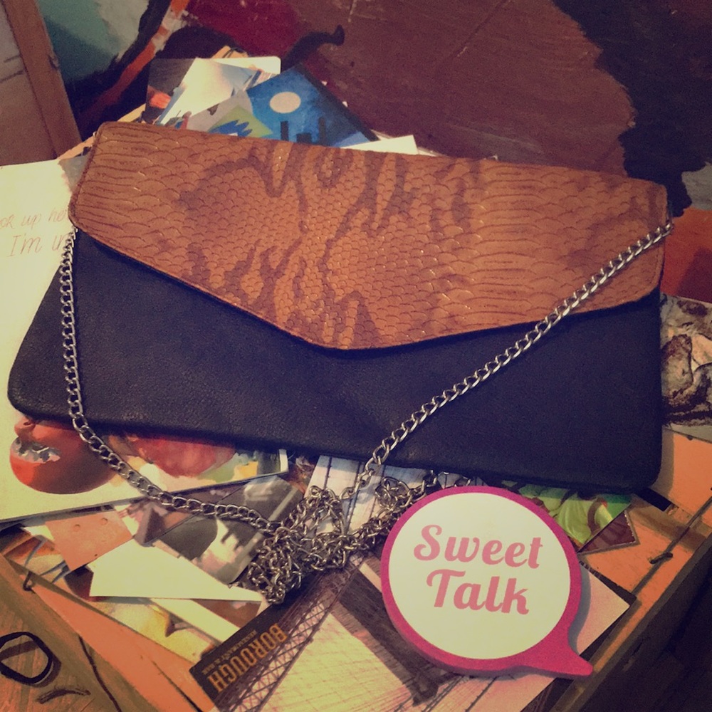 Black and Brown Jungle Clutch Purse